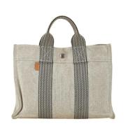 Pre-owned Canvas handbags Hermès Vintage , Gray , Dames