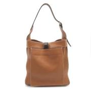 Pre-owned Leather shoulder-bags Hermès Vintage , Brown , Dames