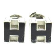 Pre-owned Metal earrings Hermès Vintage , Black , Dames