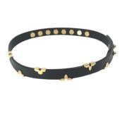 Pre-owned Leather bracelets Louis Vuitton Vintage , Black , Dames