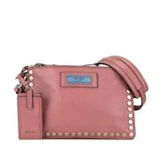 Pre-owned Leather shoulder-bags Prada Vintage , Pink , Dames