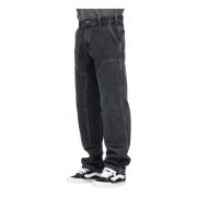 Zwarte Double Knee Jeans voor Mannen Dickies , Black , Heren