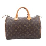 Pre-owned Leather handbags Louis Vuitton Vintage , Brown , Dames