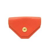 Pre-owned Leather wallets Hermès Vintage , Orange , Dames