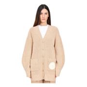 Beige Vest met Maïskorrelsteek Elisabetta Franchi , Brown , Dames