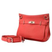 Pre-owned Leather totes Hermès Vintage , Red , Dames