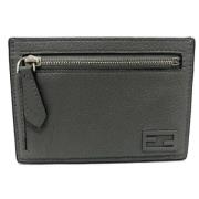 Pre-owned Leather home-office Fendi Vintage , Gray , Dames