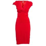 Pre-owned Silk dresses Prada Vintage , Red , Dames