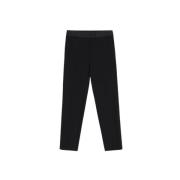 Elegante Hoge Taille Zwarte Broek Imperial , Black , Dames