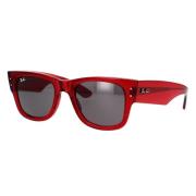 Rode Transparante Zonnebril Mega Wayfarer Stijl Ray-Ban , Red , Unisex