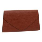 Pre-owned Leather clutches Louis Vuitton Vintage , Brown , Dames