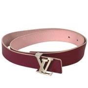 Pre-owned Leather belts Louis Vuitton Vintage , Pink , Dames