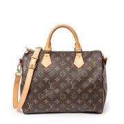 Pre-owned Coated canvas handbags Louis Vuitton Vintage , Brown , Dames