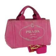 Pre-owned Canvas handbags Prada Vintage , Pink , Dames