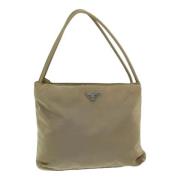 Pre-owned Nylon totes Prada Vintage , Beige , Dames