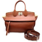 Pre-owned Leather handbags Salvatore Ferragamo Pre-owned , Brown , Uni...