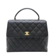 Pre-owned Leather chanel-bags Chanel Vintage , Black , Dames