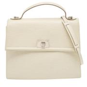 Pre-owned Leather handbags Louis Vuitton Vintage , White , Dames