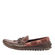 Pre-owned Leather flats Louis Vuitton Vintage , Brown , Heren