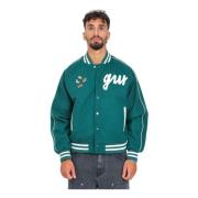 Groene bomberjack college stijl Garment Workshop , Green , Heren