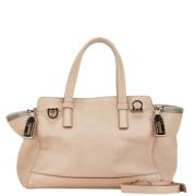 Pre-owned Leather handbags Salvatore Ferragamo Pre-owned , Beige , Dam...