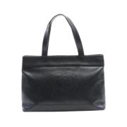 Pre-owned Leather totes Chanel Vintage , Black , Dames