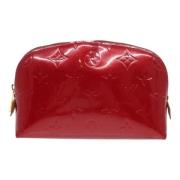 Pre-owned Leather clutches Louis Vuitton Vintage , Red , Dames