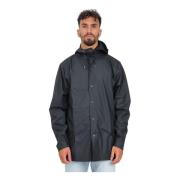 Zwarte Windbreaker Jas voor Mannen Rains , Black , Heren