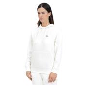 Witte Dames Hoodie Chic Sportieve Stijl Lacoste , White , Dames