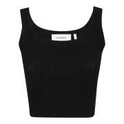 Zwarte Crop Top voor Vrouwen Max Mara , Black , Dames