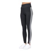 Zwarte 3-Stripes sportleggings Adidas Originals , Black , Dames