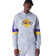 Lakers Grijze Hoodie Kleurblok New Era , Gray , Heren