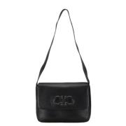 Pre-owned Leather shoulder-bags Salvatore Ferragamo Pre-owned , Black ...