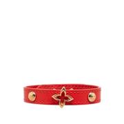 Pre-owned Leather bracelets Louis Vuitton Vintage , Red , Dames