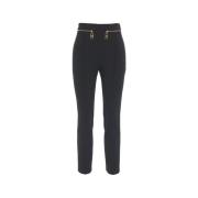 Zwarte Slim-Fit Broek Aw24 Elisabetta Franchi , Black , Dames