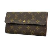 Pre-owned Canvas wallets Louis Vuitton Vintage , Brown , Dames