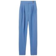 Op maat gemaakte wol-mohair broek Burberry , Blue , Dames