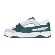 Witte en Groene Skate Sneakers Puma , Gray , Heren