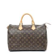 Pre-owned Coated canvas handbags Louis Vuitton Vintage , Brown , Dames