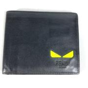 Pre-owned Leather wallets Fendi Vintage , Black , Dames