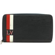 Pre-owned Leather wallets Louis Vuitton Vintage , Black , Dames