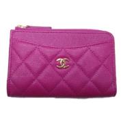 Pre-owned Canvas wallets Chanel Vintage , Purple , Dames