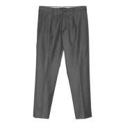 Grijze Wol Formele Broek Low Brand , Gray , Heren