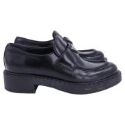 Pre-owned Leather flats Prada Vintage , Black , Dames