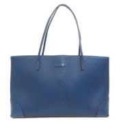 Pre-owned Leather gucci-bags Gucci Vintage , Blue , Dames