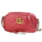 Pre-owned Leather shoulder-bags Gucci Vintage , Red , Dames