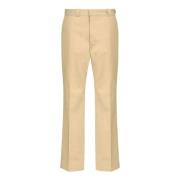 Beige Katoenen Straight Leg Broek Maison Margiela , Beige , Heren