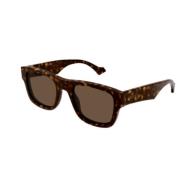 Stijlvolle zonnebril voor modefanaten Gucci , Brown , Unisex