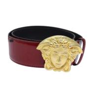 Pre-owned Leather belts Versace Pre-owned , Red , Dames