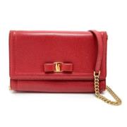 Pre-owned Leather shoulder-bags Salvatore Ferragamo Pre-owned , Red , ...